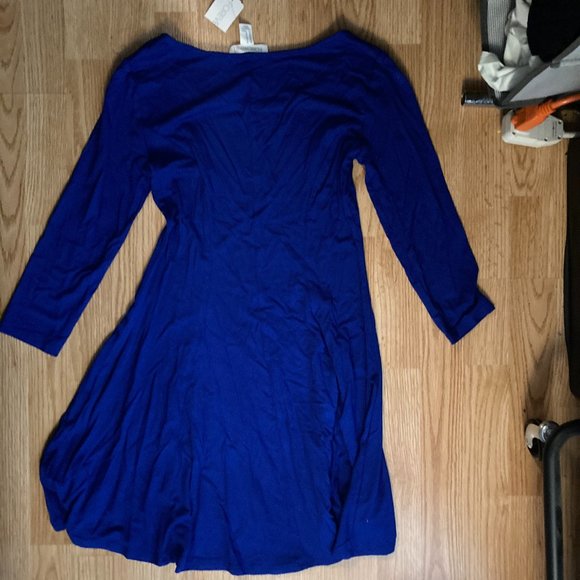 Royal Blue Midi Skater Dress - Picture 3 of 5